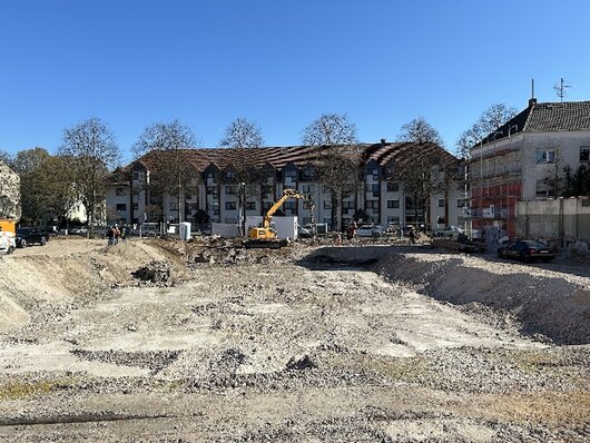 Baugrube in Cracau