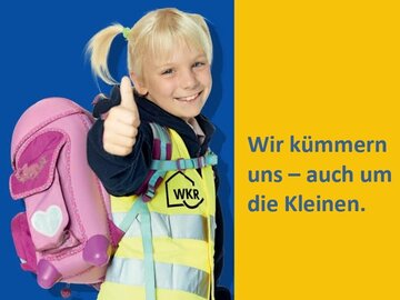 Kind mit WKR-Warnweste