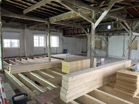 Blick in die Baustelle