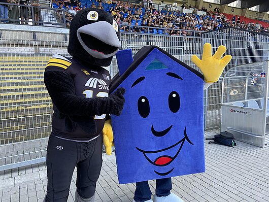 Maskottchen der Ravens und der Wohnstätte