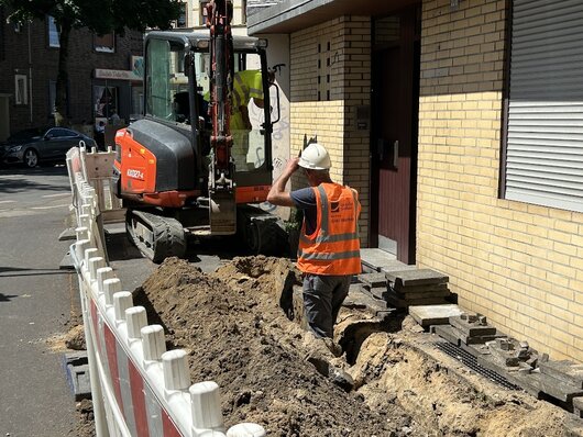 Arbeiten für Glasfaseranschluss