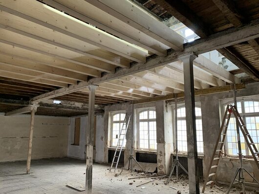 Blick in die Baustelle