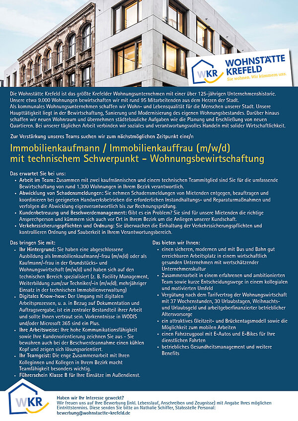Stellenanzeige