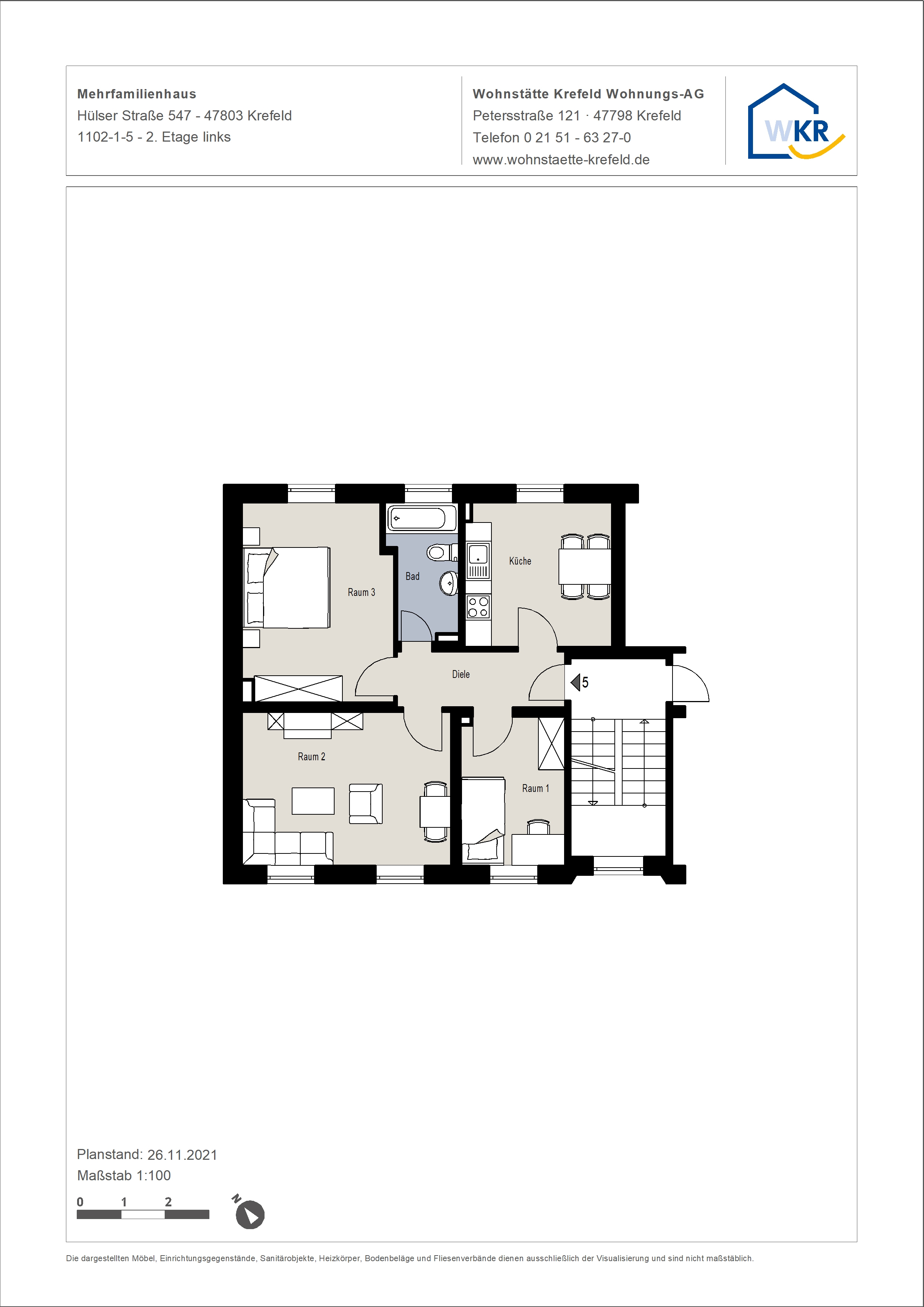 Grundriss-0-modernisierte 3-Zimmer-Wohnung OHNE Balkon